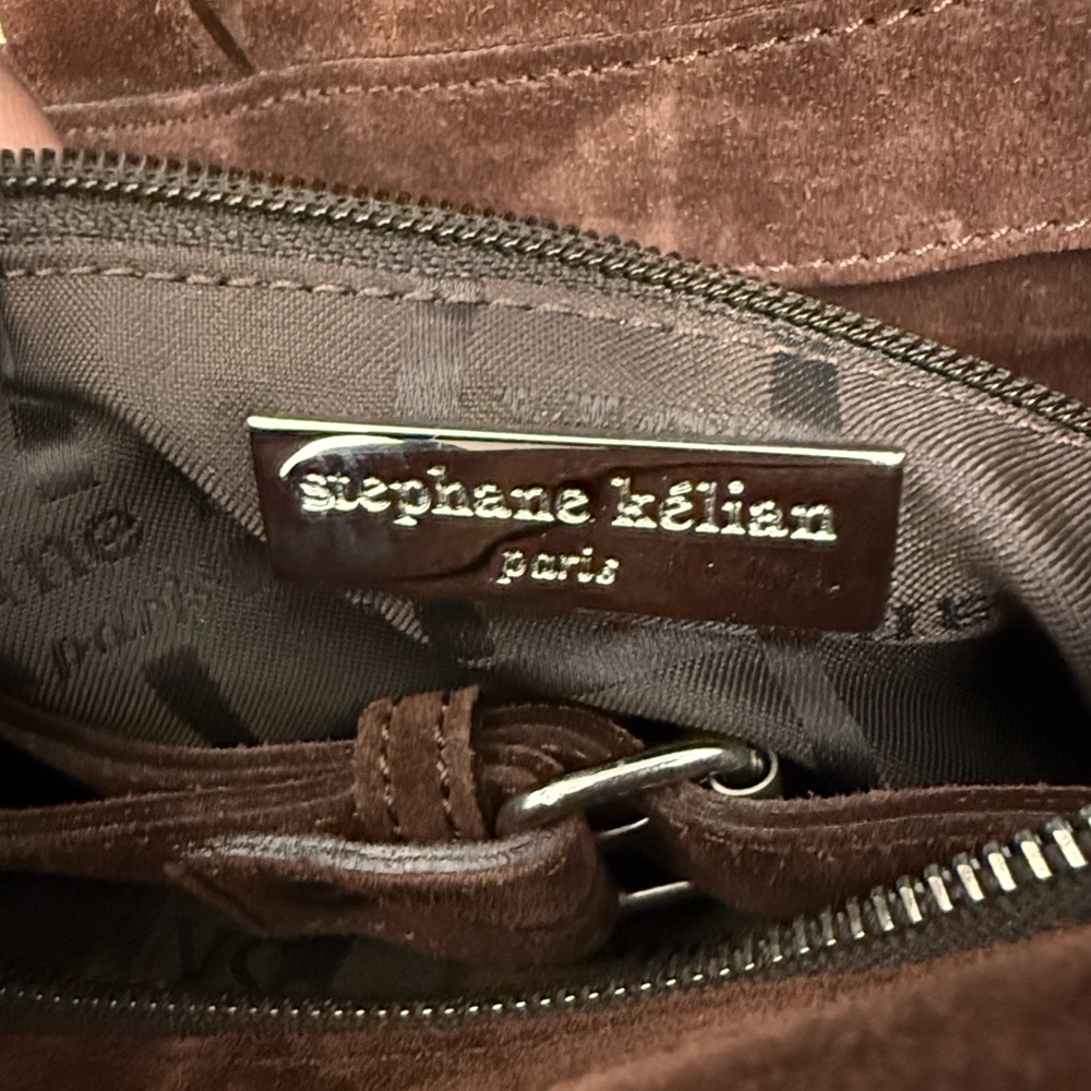 Stephane Kelian Brown Suede Patchwork Shoulder Bag - Picture 9 of 9